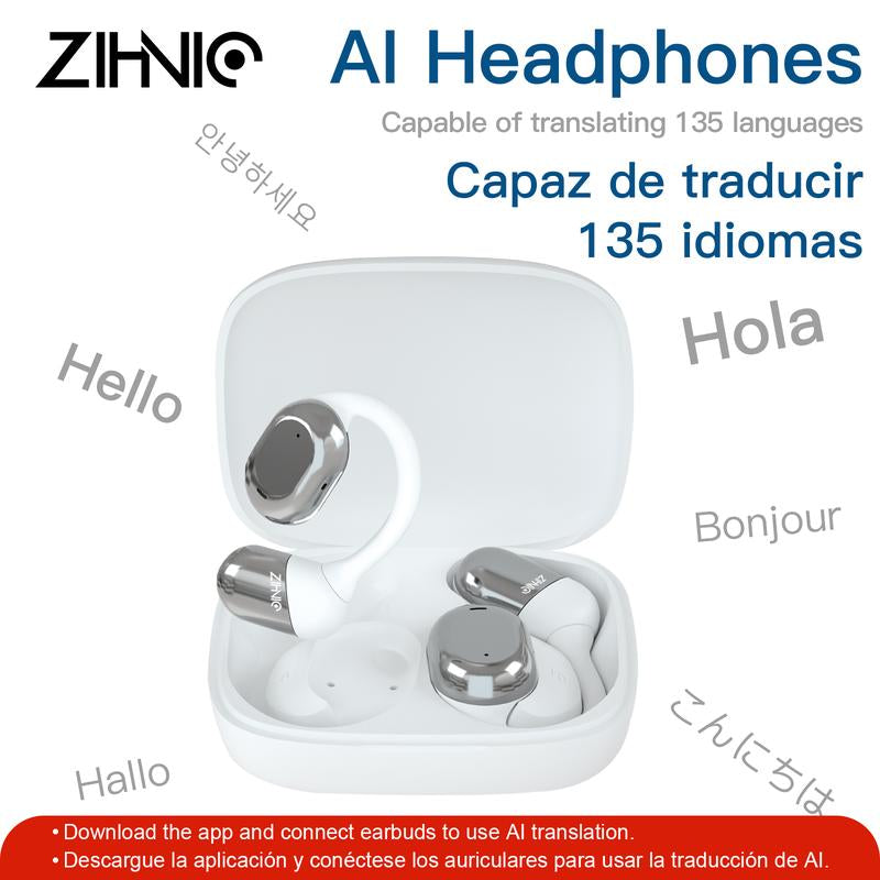 ZIHNIC ZN-S05 True Wireless Open-Ear Headphone,Bluetooth V5.4 Earphones ,Fashionable Earbuds,Ipx5 WATER Proof,Wireless Gaming Headphones,Hifi Sound Quality Music Earbudsfor Gaming Travel Sports Built-In Mic,Electronic Audio&Video Product Headset