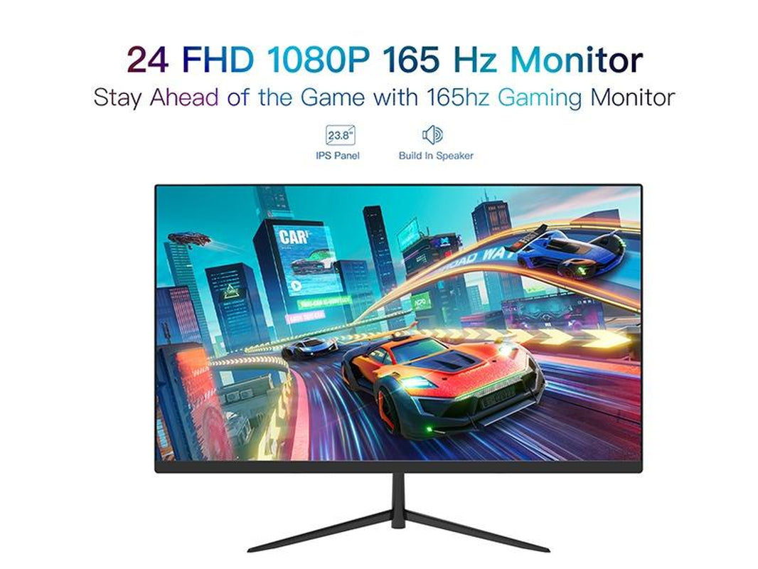 24'' 165Hz 1080P Gaming Monitor - IPS, Freesync, HDMI, VESA, Tilt Adjustable, Frameless, Speakers 165Hz Monitor Gaming Monitors Display Borderless