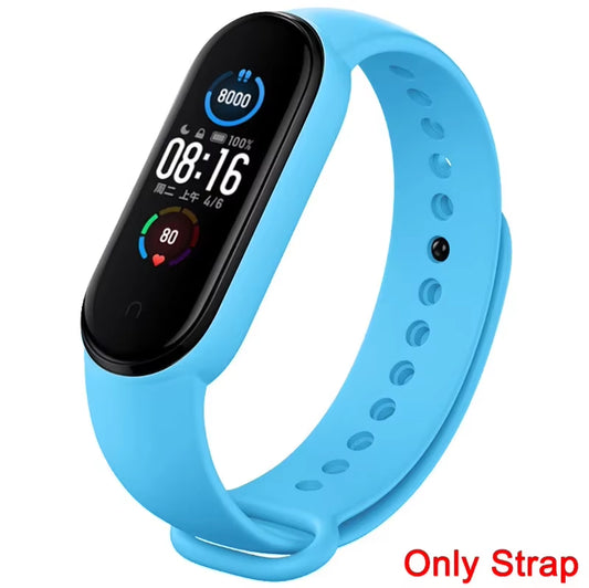 Strap for Xiaomi Mi Band 3 4 5 6 7 Sport Bracelet Silicone Wrist Strap for Xiaomi Mi Band 7 6 5 4 3 Bracelet (Excluding Watch)