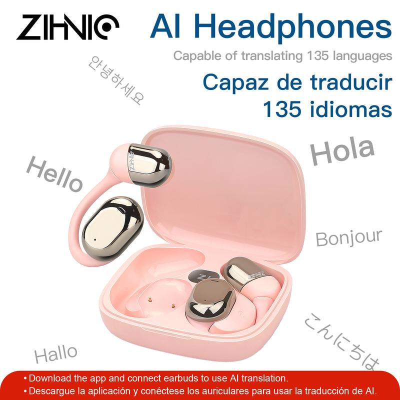 ZIHNIC ZN-S05 True Wireless Open-Ear Headphone,Bluetooth V5.4 Earphones ,Fashionable Earbuds,Ipx5 WATER Proof,Wireless Gaming Headphones,Hifi Sound Quality Music Earbudsfor Gaming Travel Sports Built-In Mic,Electronic Audio&Video Product Headset