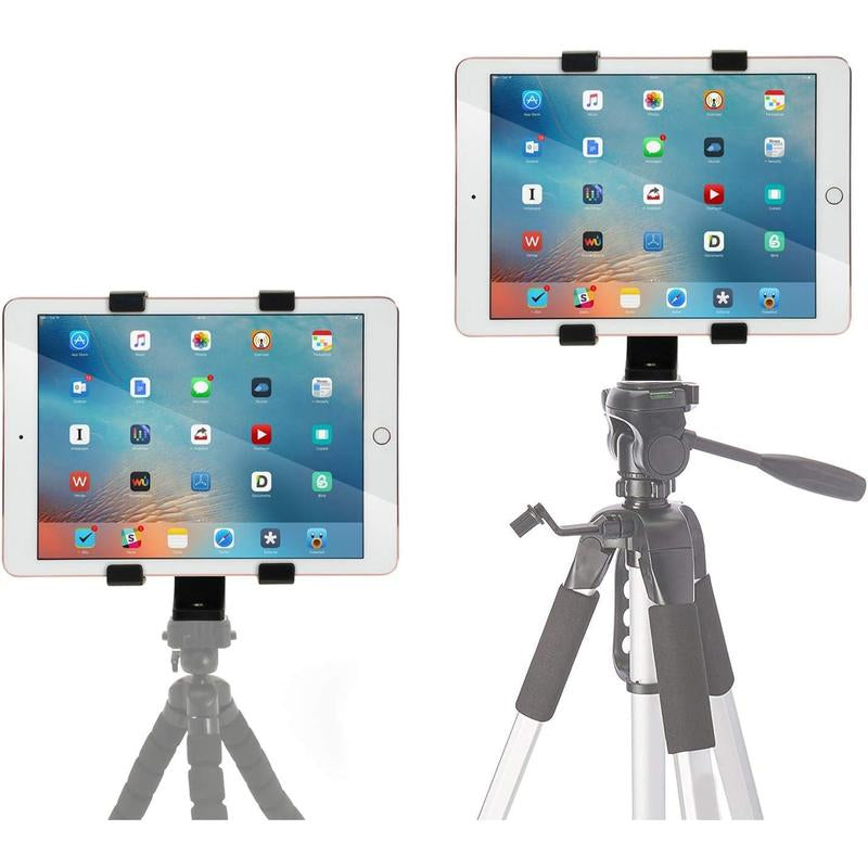 Universal Tablet Tripod Mount for Ipad, Ipad Air, Air 2,Ipad Mini, Galaxy Tab, and Many More Tablets. plus Microfiber Cleaning Cloth