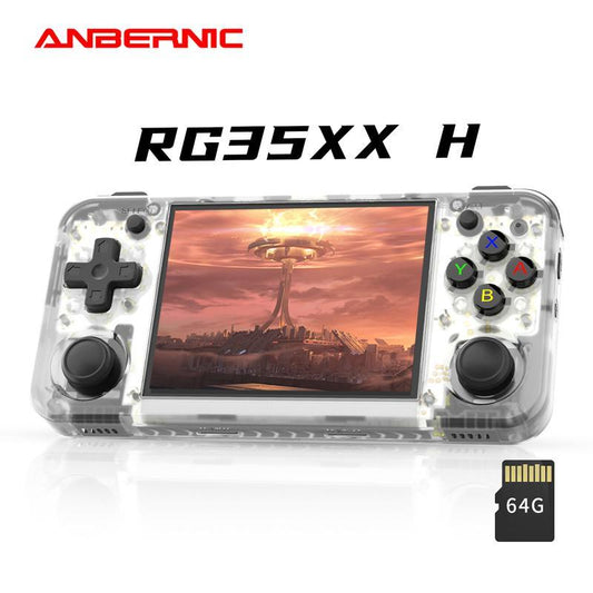 Anbernic RG35XX H Compact Handheld Gaming Console, 1 Set Portable 3.5 Inch IPS Screen Retro Games Consoles with Screen Protector & Type-C Cable, Handheld Games Consoles, Gaming Set, Stocking Fillers Gift, Linux System Compatibility, HDMI and TV Output