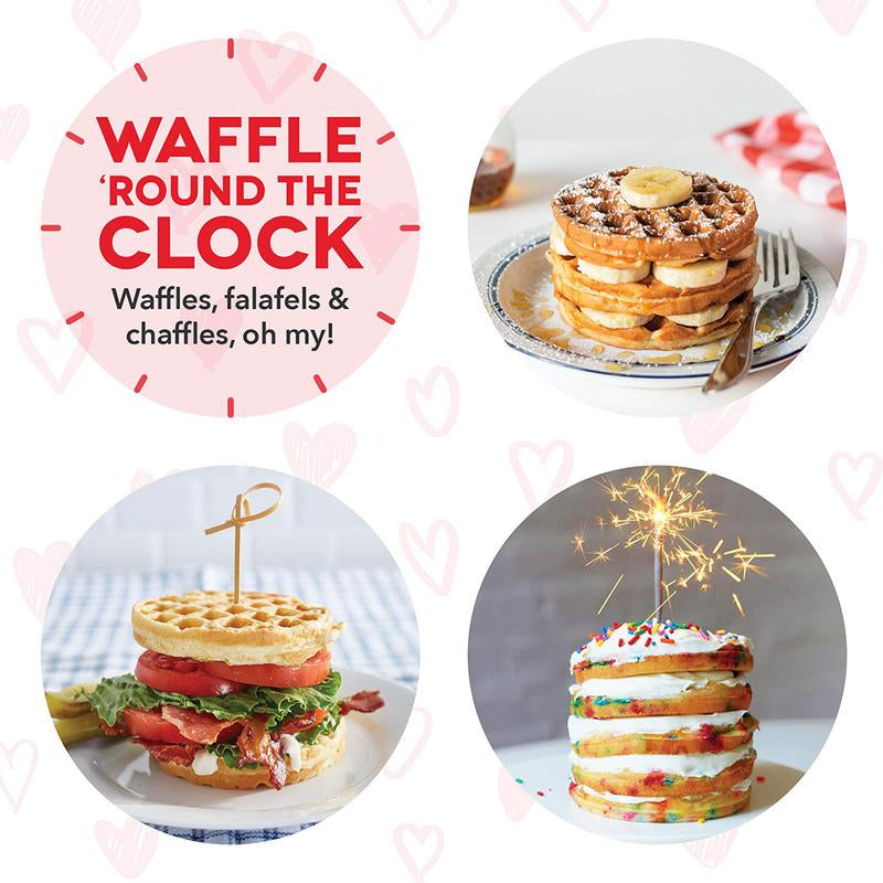 Multi Functional Mini Heart-Shaped Waffle Maker, Double-Sided Heated Breakfast Toaster, Portable Baking Machine Non-Stick Surface Hash Brown