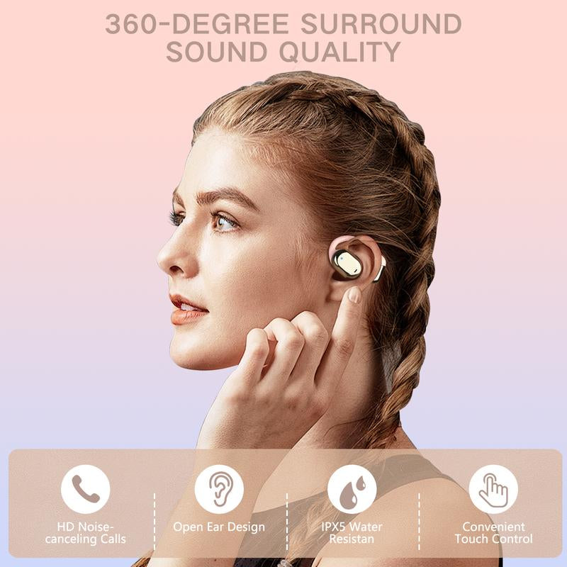 ZIHNIC ZN-S05 True Wireless Open-Ear Headphone,Bluetooth V5.4 Earphones ,Fashionable Earbuds,Ipx5 WATER Proof,Wireless Gaming Headphones,Hifi Sound Quality Music Earbudsfor Gaming Travel Sports Built-In Mic,Electronic Audio&Video Product Headset