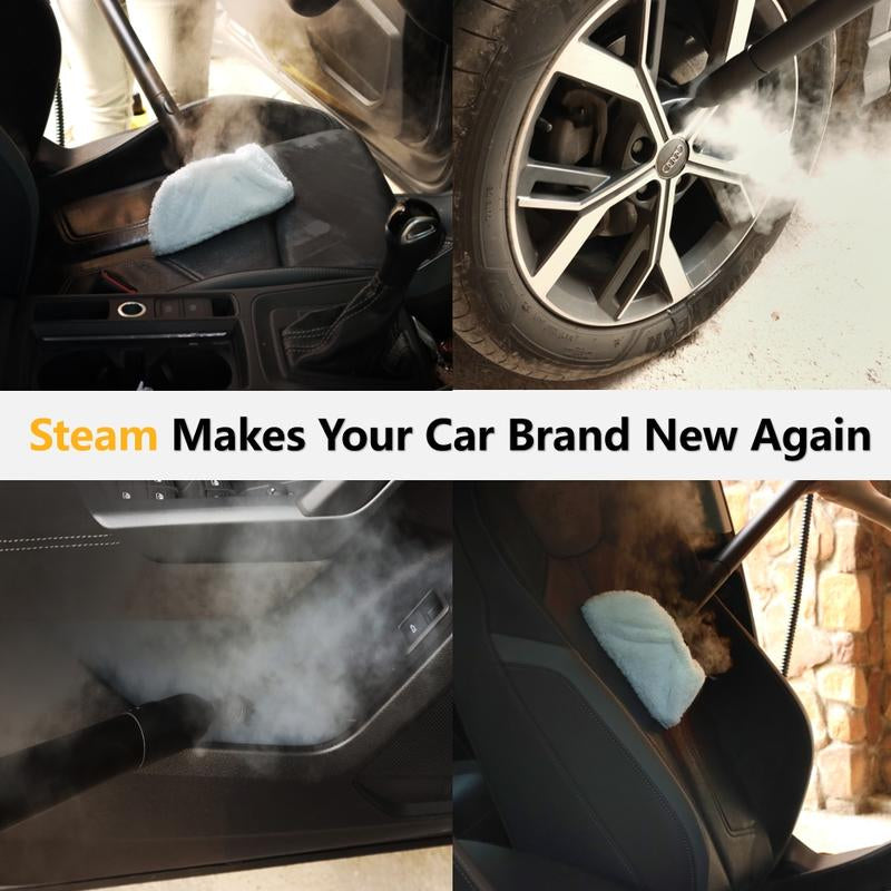 Steambot Steam Cleaner&Mop 15-In-1, 302 °F Steam Temperature, 66 Psi Steam Pressure, 72 Oz Tank Capacity, Chemical-Free Deep Cleaning for Car, Kitchen, Living Room, Bathroom, Multi-Purpose Detachable Steamer Great for Eliminating Grime&Grease,Sanitization